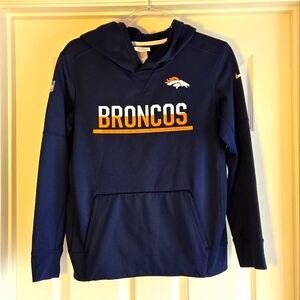 Nike NFL‎ Denver Broncos Blue Football Hoodie Sweatshirt Youth L 14/16